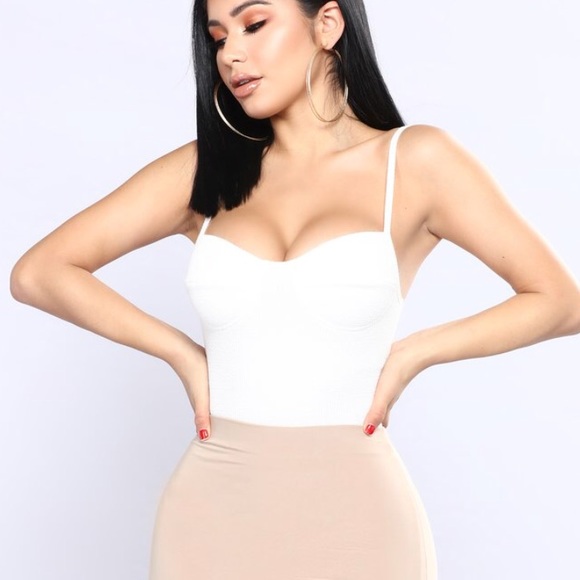 Fashion Nova Tops - White FashionNova BodySuit